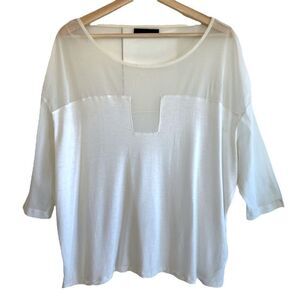 Tiger of Sweden 100% Viscose Sheer Sleeve Top